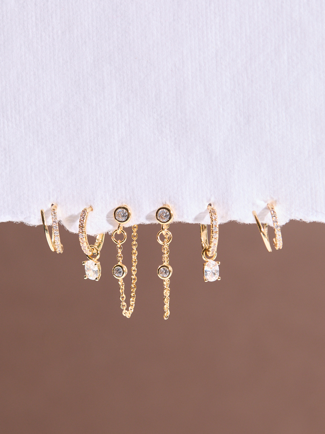 18K Gold Double Hoop Glitz Set - ARULA