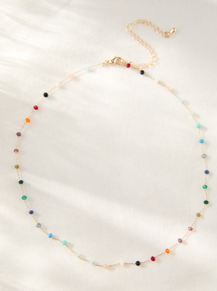 Multi-Color Glass Bead Necklace - ARULA