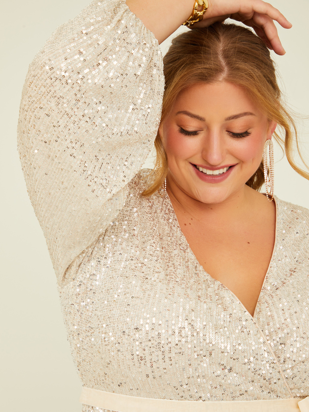Reign Sequin Midi Dress Detail 6 - ARULA