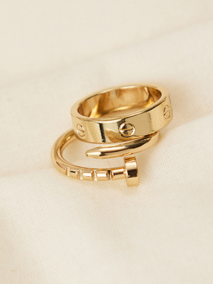 Wrapped Nail Ring Set - ARULA