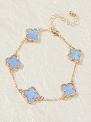 Clover Double Sided Blue Bracelet - ARULA - 