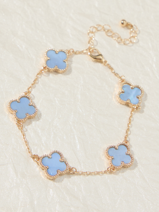 Clover Double Sided Blue Bracelet - ARULA