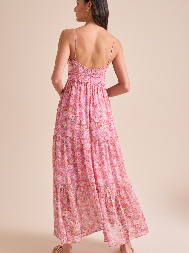 Kezia Floral Maxi Dress Detail 5 - ARULA