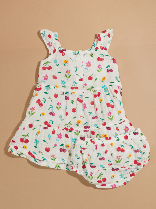 Cherry Floral Tank and Bloomer Set Detail 2 - ARULA