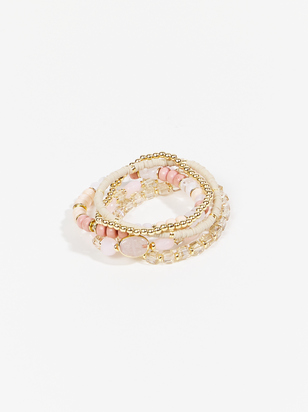 Stone and Glass Beaded Bracelet Set - ARULA