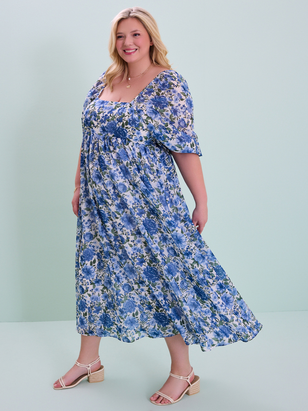Delilah Floral Maxi Dress Detail 4 - ARULA