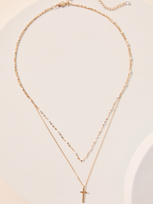 Willa Cross Necklace - ARULA - 