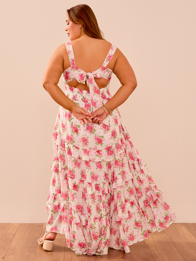Kenzara Floral Maxi Dress Detail 5 - ARULA