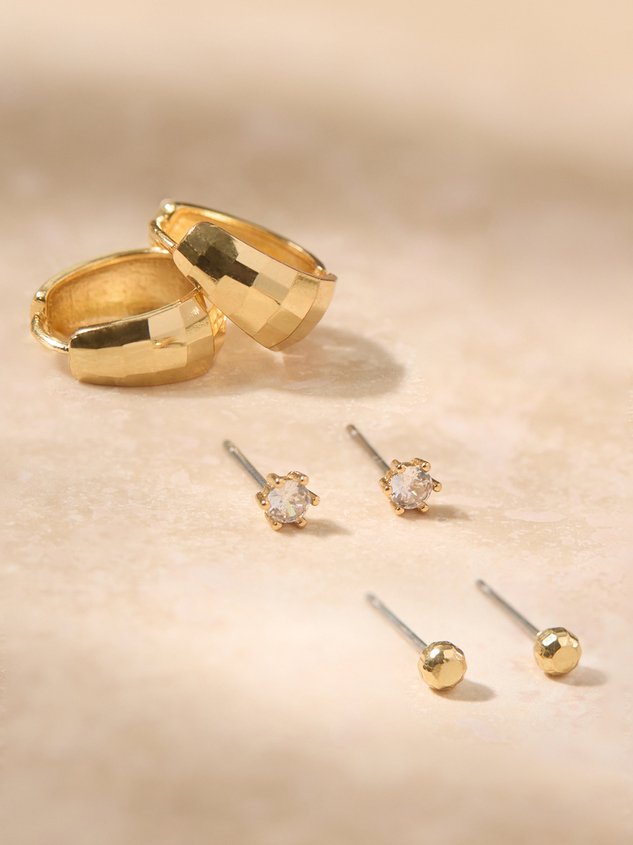 18k Gold Mini Disco Earring Pack - ARULA