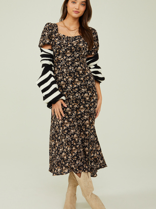 Willow Floral Midi Dress - ARULA