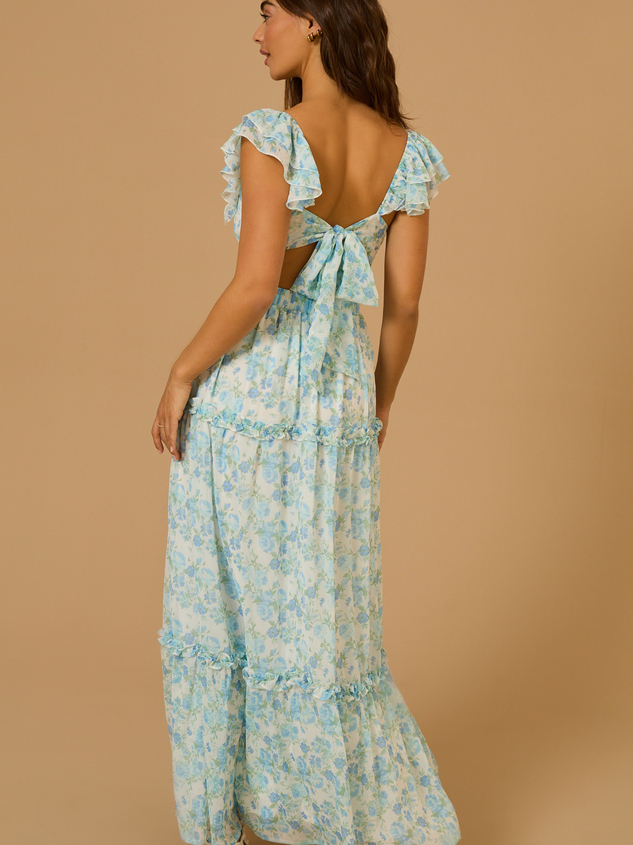 Chandler Floral Maxi Dress Detail 5 - ARULA