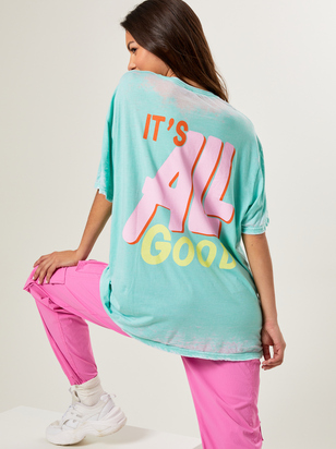 It's All Good Burnout Graphic Tee - ARULA