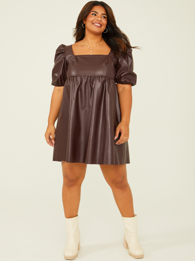 Inaya Vegan Leather Dress Detail 2 - ARULA