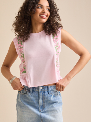 Maisey Embroidered Knit Top - ARULA - 