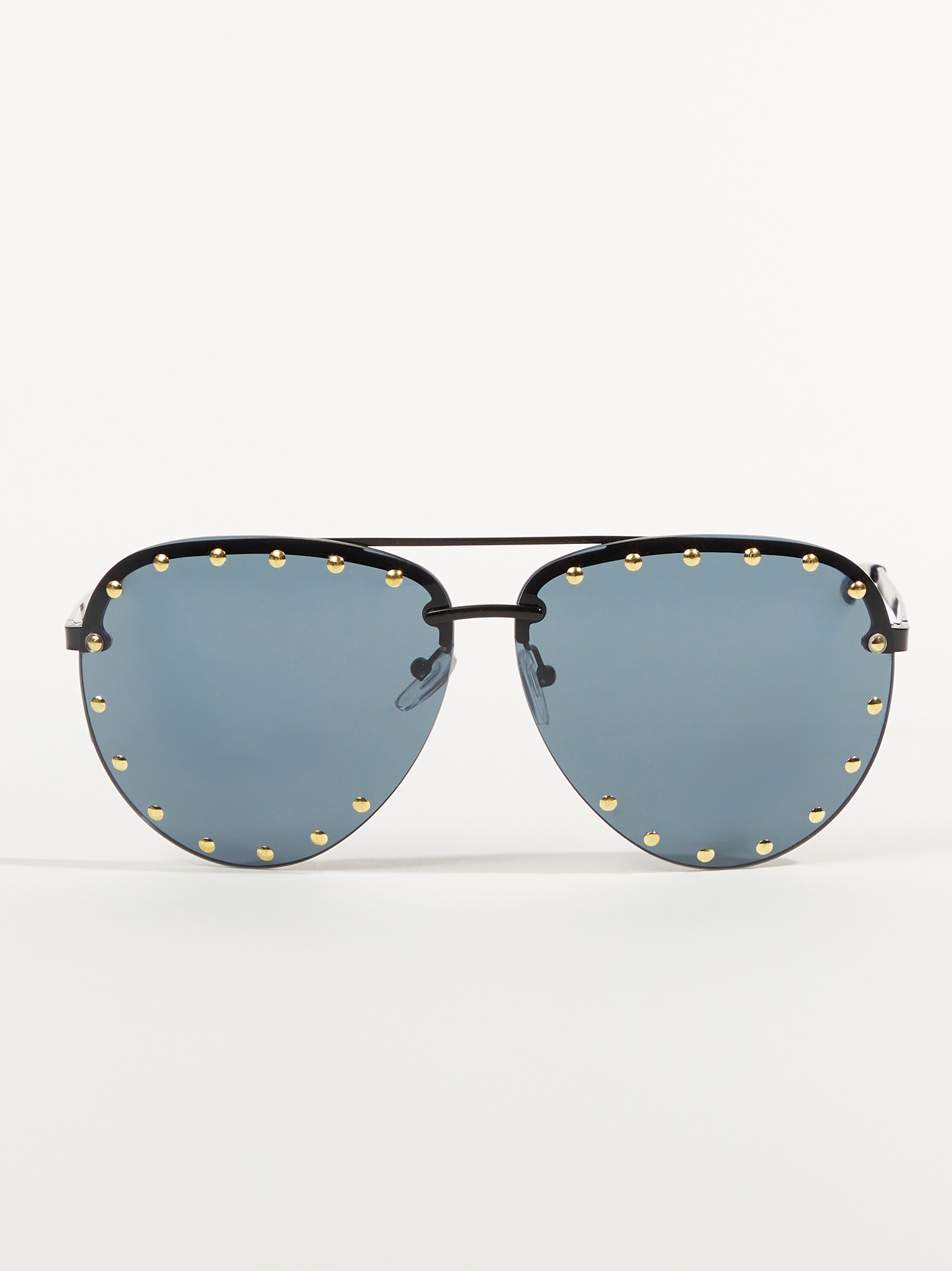 Black studded aviator sunglasses outlet