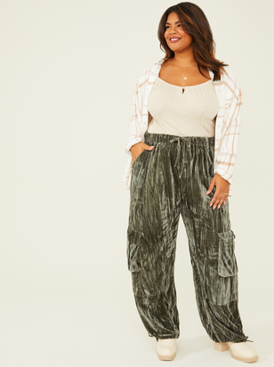 Adley Velvet Cargo Joggers - ARULA