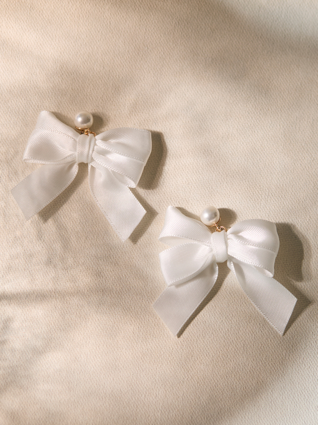 Ribbon Bow Dangle Earring - ARULA