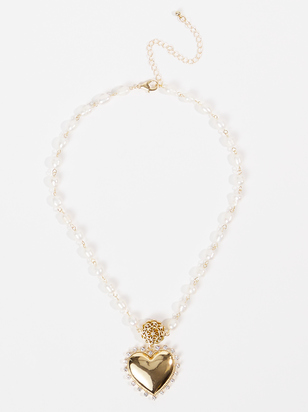 Camila Pearl Heart Necklace - ARULA