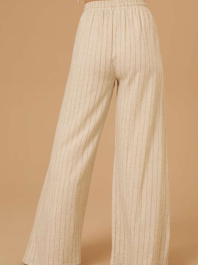 Hollis Striped Linen Pants Detail 4 - ARULA