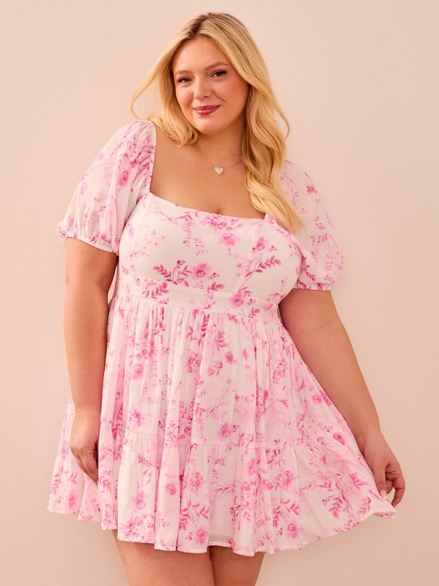 Reilly Floral Mini Dress Detail 2 - ARULA