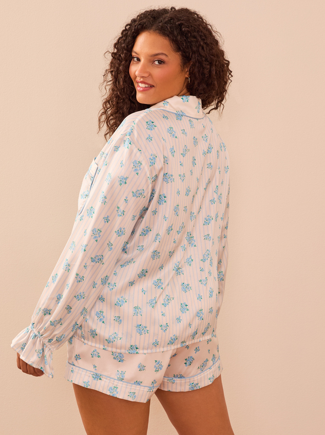 Macie Satin Floral Top Detail 7 - ARULA