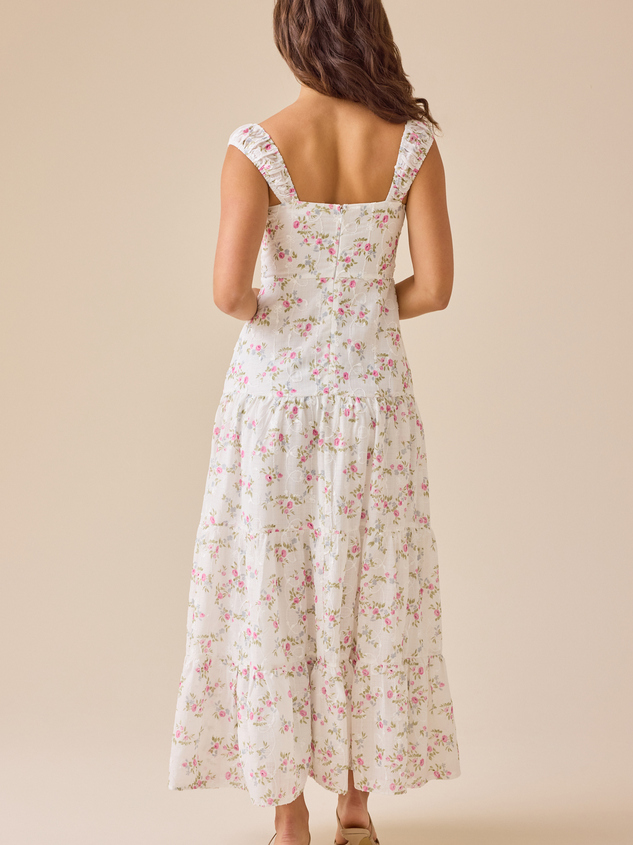 Camellia Floral Maxi Dress Detail 5 - ARULA
