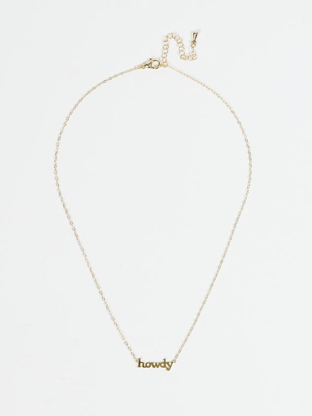 18K Gold Howdy Necklace Detail 2 - ARULA