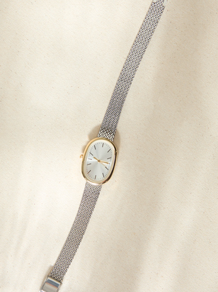 Mixed Metal Oval Watch - ARULA