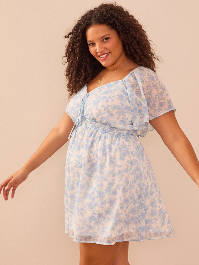 Arden Floral Babydoll Dress Detail 4 - ARULA