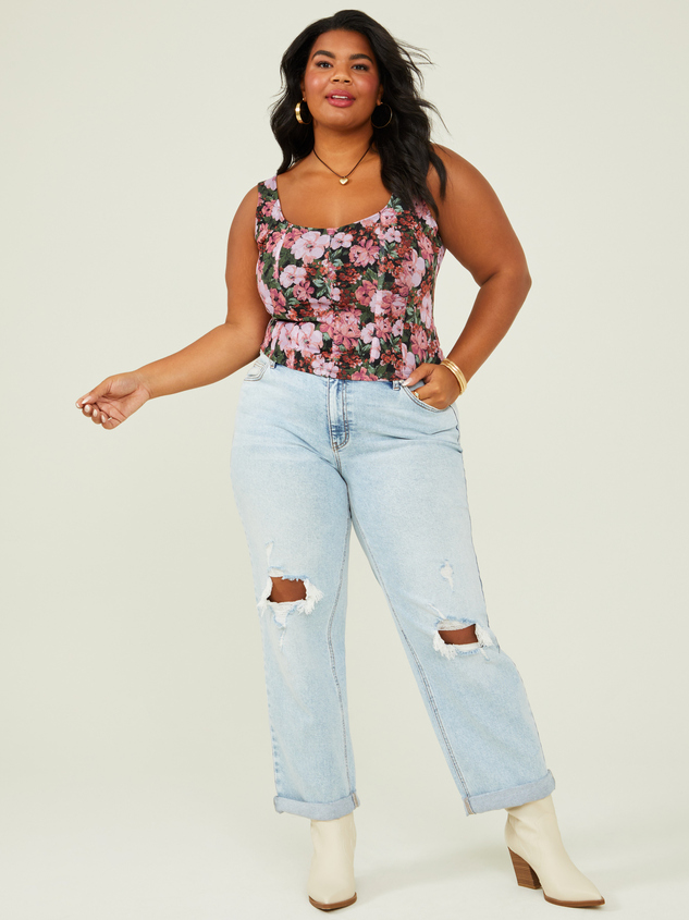 Rosemary Floral Tank Top Detail 3 - ARULA