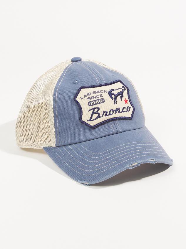 Bronco Patch Trucker Hat Detail 2 - ARULA