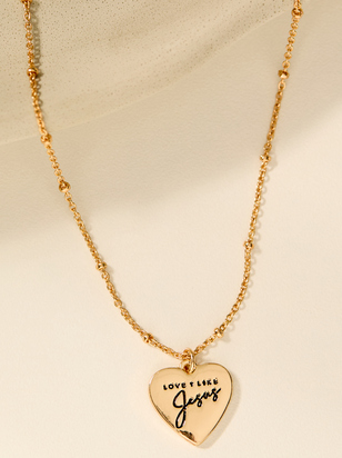 Love Like Jesus Charm Necklace - ARULA - 