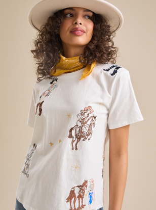 Rosie Embroidered Tee - ARULA