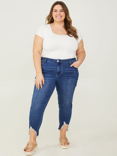 Incrediflex 26" Raw Hem Skinny Jeans - ARULA