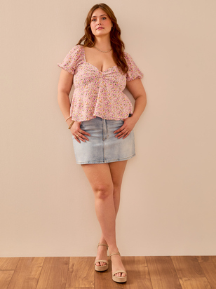 Ami Crossback Floral Babydoll Top - ARULA - 