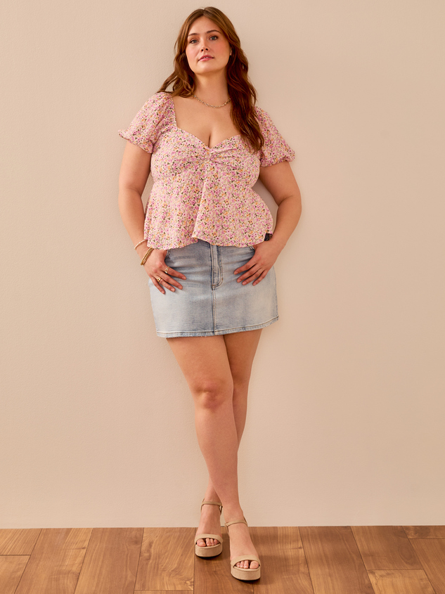 Ami Crossback Floral Babydoll Top - ARULA