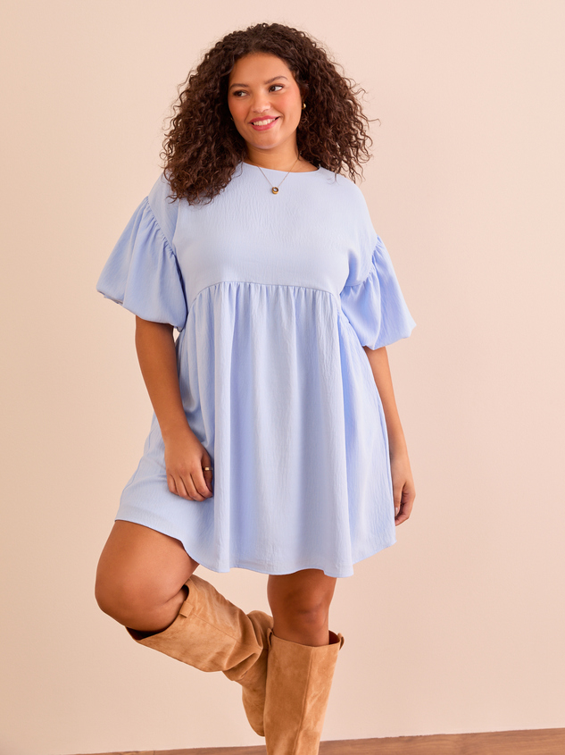 Leah Puff Sleeve Mini Dress Detail 2 - ARULA