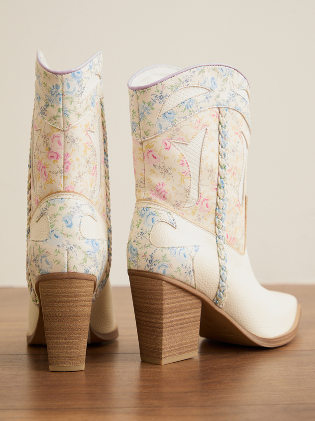 Nell Wide Width Floral Boot Detail 3 - ARULA