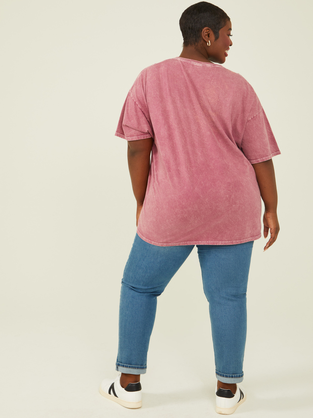 Smiley Face Oversized Tee Detail 4 - ARULA
