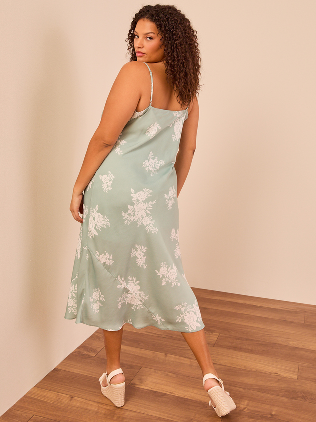 Amara Satin Cowl Neck Dress Detail 5 - ARULA