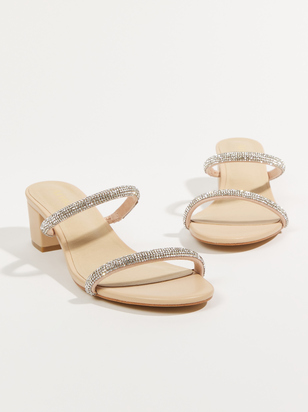 Madi Rhinestone Wide Width Heels - ARULA