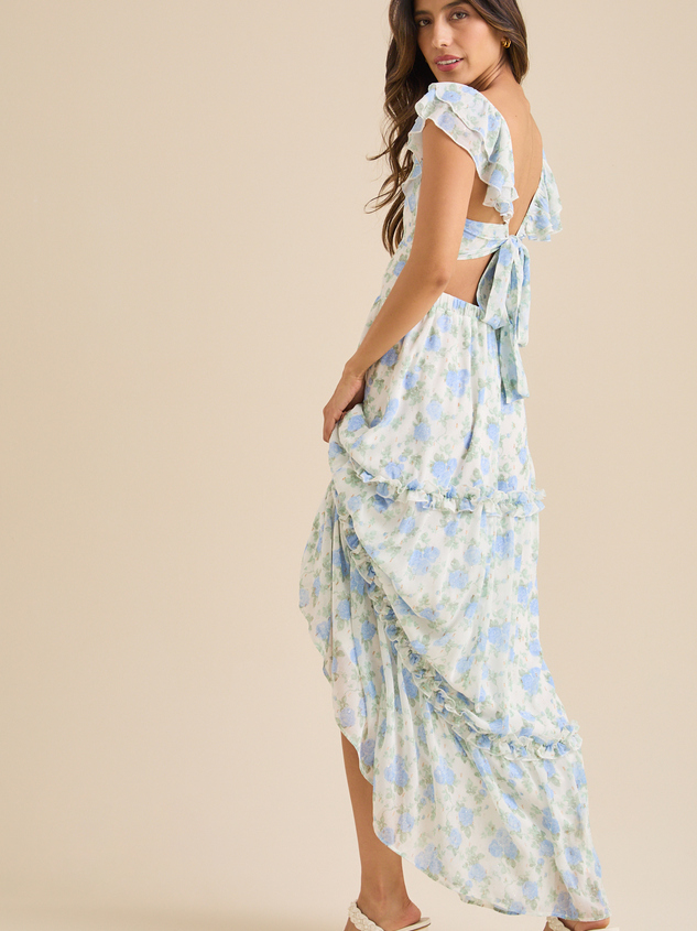 Christina Floral Maxi Dress Detail 4 - ARULA
