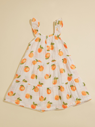 Sweet Peach Tiered Dress - ARULA