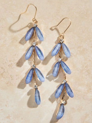 Resin Leaf Dangle Earrings - ARULA
