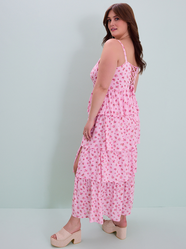Rose Floral Maxi Dress Detail 4 - ARULA