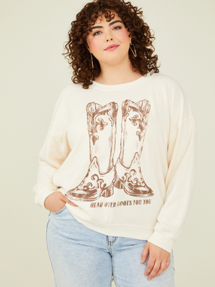 Head Over Boots For You Sweatshirt - ARULA