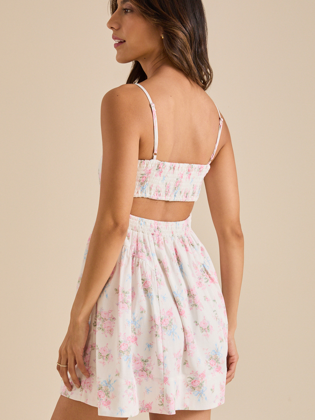 Bentley Floral Mini Dress Detail 4 - ARULA