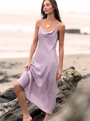 Eva Satin Midi Dress - ARULA