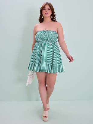 Sabrina Stripe Mini Dress - ARULA - 