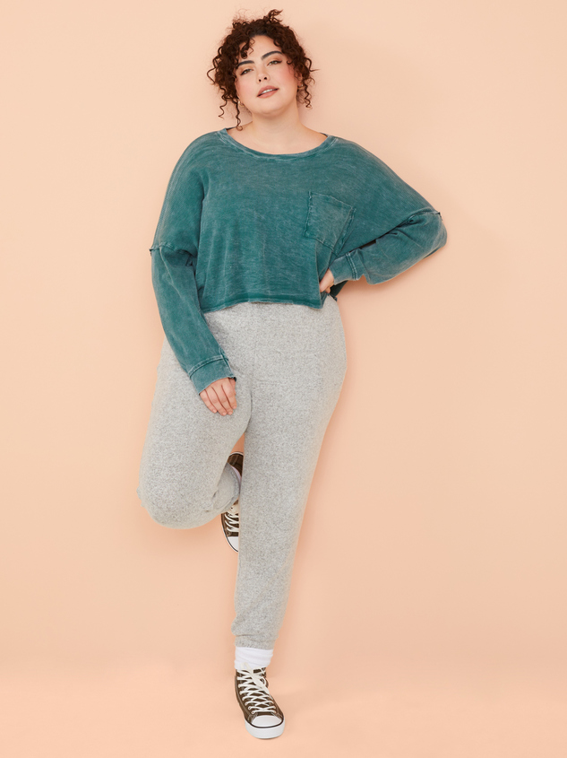 Soothe Waffle Knit Top Detail 2 - ARULA